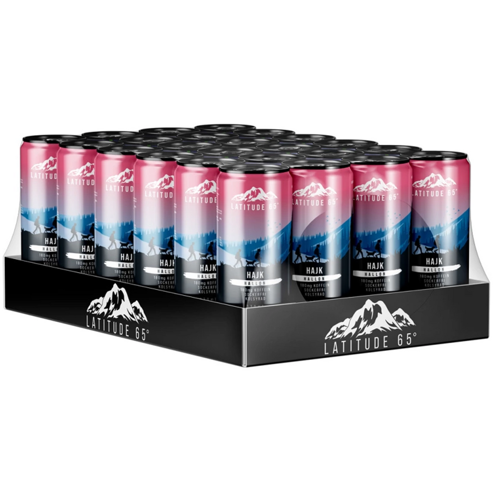 24 x Latitude 65 330 ml Hajk - Hallon
