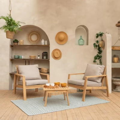 Trädgårdsmöbler i akacia – 2-sits